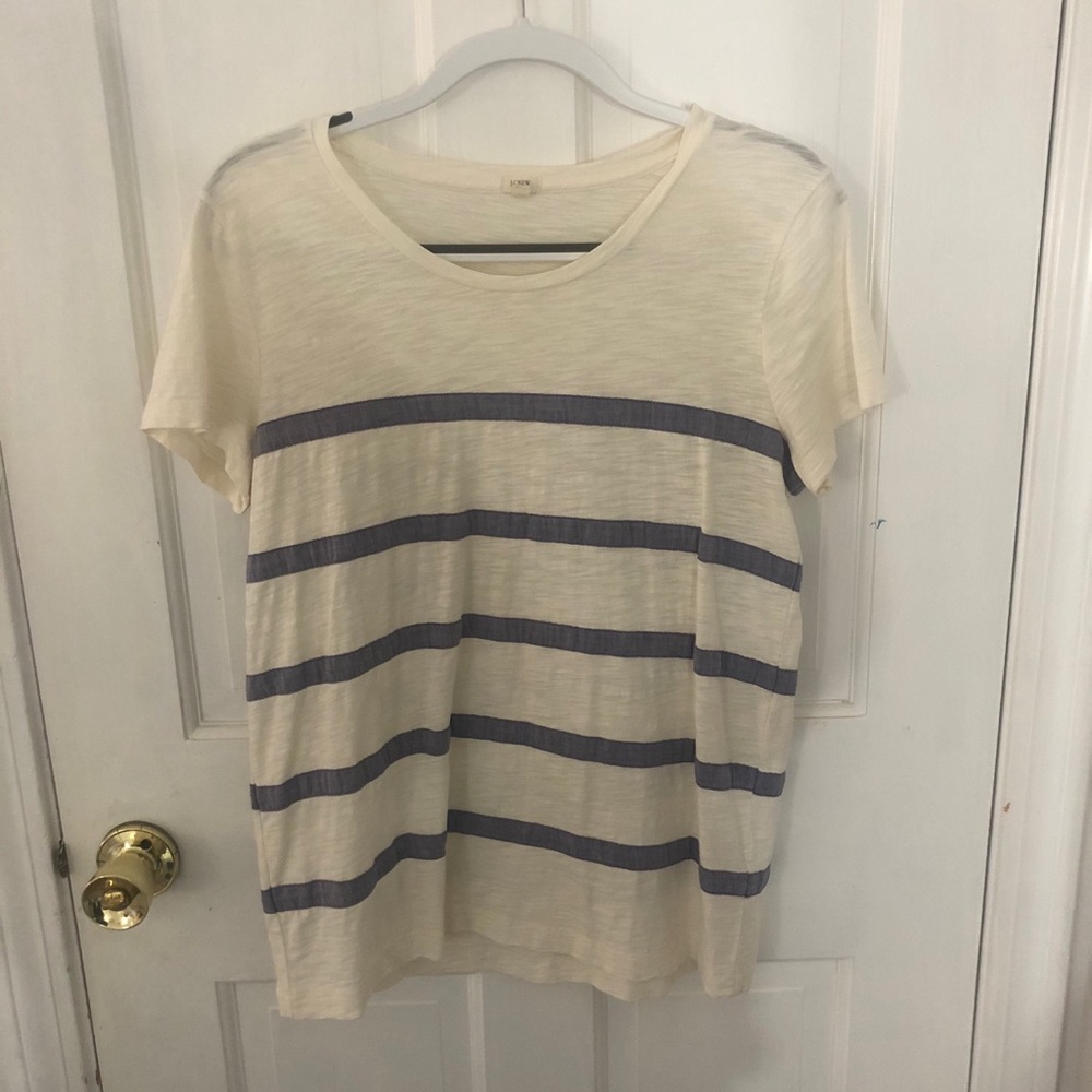 J.Crew short sleeve chambray striped top